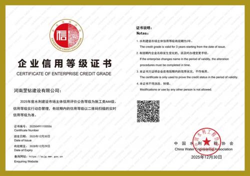 企業(yè)信用等級證書